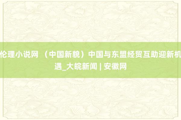 伦理小说网 （中国新貌）中国与东盟经贸互助迎新机遇_大皖新闻 | 安徽网