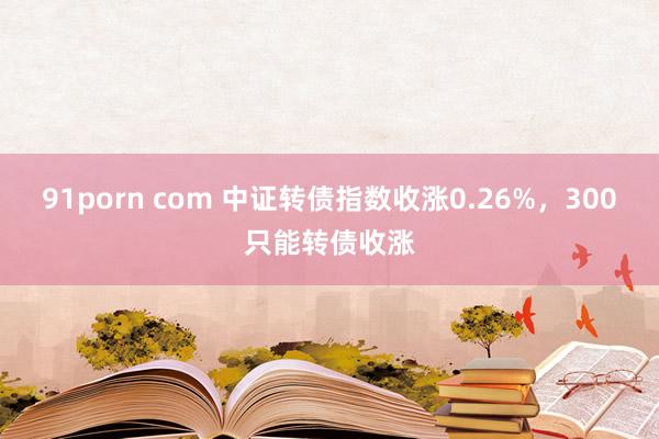 91porn com 中证转债指数收涨0.26%，300只能转债收涨