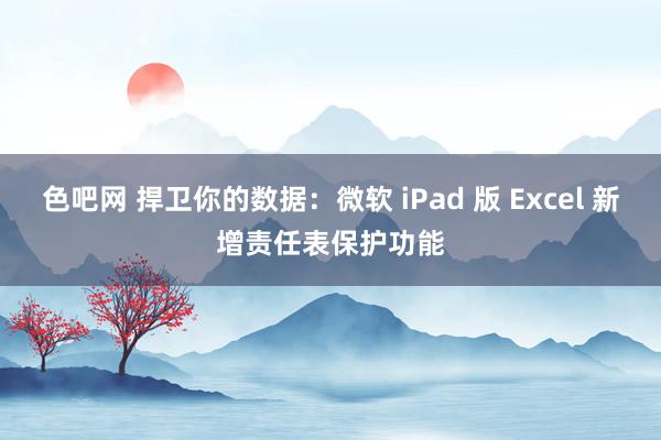 色吧网 捍卫你的数据：微软 iPad 版 Excel 新增责任表保护功能