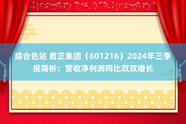 综合色站 君正集团（601216）2024年三季报简析：营收净利润同比双双增长