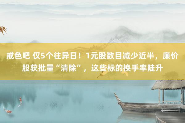 戒色吧 仅5个往异日！1元股数目减少近半，廉价股获批量“清除”，这些标的换手率陡升