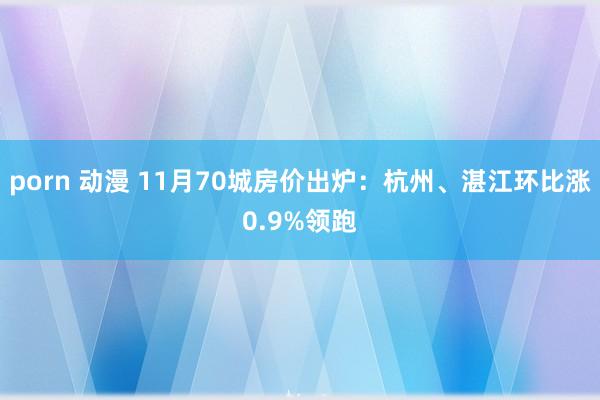 porn 动漫 11月70城房价出炉：杭州、湛江环比涨0.9%领跑