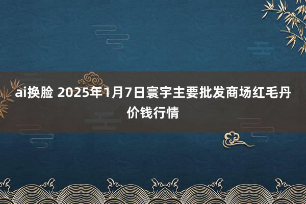 ai换脸 2025年1月7日寰宇主要批发商场红毛丹价钱行情