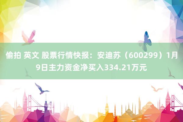 偷拍 英文 股票行情快报：安迪苏（600299）1月9日主力资金净买入334.21万元