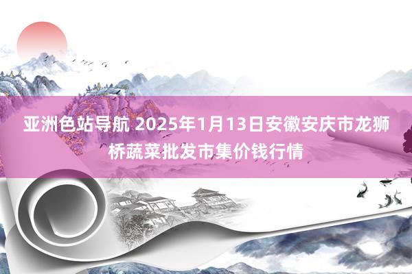 亚洲色站导航 2025年1月13日安徽安庆市龙狮桥蔬菜批发市集价钱行情