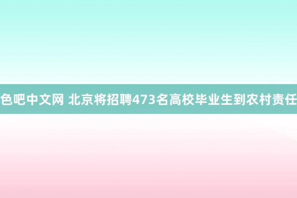 色吧中文网 北京将招聘473名高校毕业生到农村责任